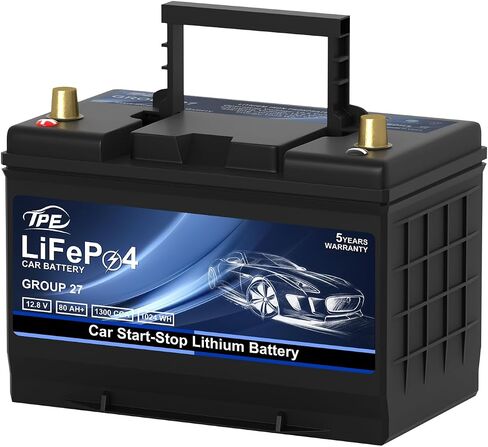 TPE Car Start-Stop Lithium Battery BCI Group47 LiFePO4 Lithium-ion Car Battery Lightweight Design Auto Lithium Battery 12.8V 600A High-Performance Car Battery in Kuwait