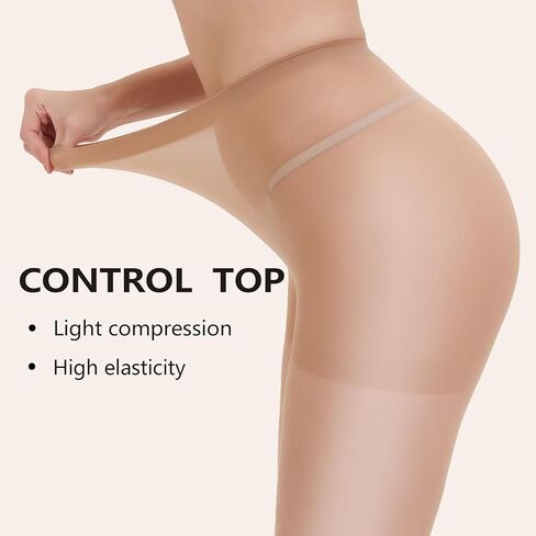 DUCMODA Unbelievable Durability Sheer Tights for Women, 20D High Waist Stocking, Rip Resistant Strong Pantyhose in Kuwait