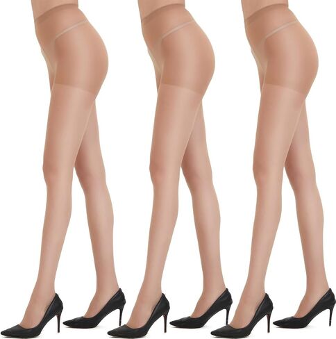 DUCMODA Unbelievable Durability Sheer Tights for Women, 20D High Waist Stocking, Rip Resistant Strong Pantyhose in Kuwait