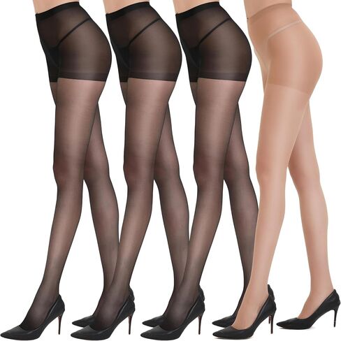 DUCMODA Unbelievable Durability Sheer Tights for Women, 20D High Waist Stocking, Rip Resistant Strong Pantyhose in Kuwait
