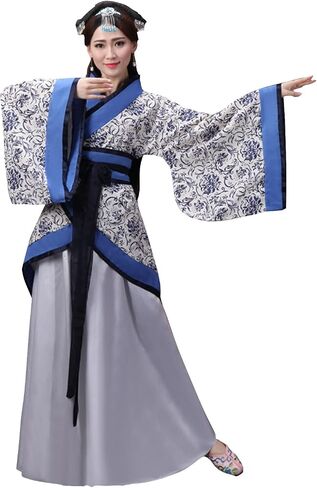 Resnan Women's Chinese Hanfu Swordsman Costume Ancient Traditional Adult Cosplay Outfit Martial Arts Wear Stage Performance in Saudi Arabia