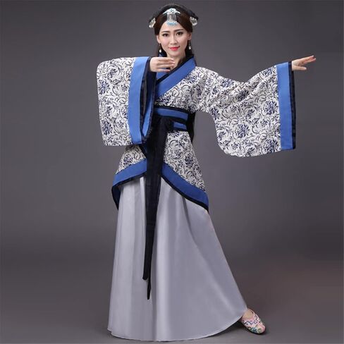 Resnan Women's Chinese Hanfu Swordsman Costume Ancient Traditional Adult Cosplay Outfit Martial Arts Wear Stage Performance in Saudi Arabia