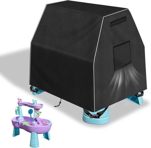 Kovshuiwe Kids Water Table Cover Fit Step2 Rain Showers Splash Pond Water Table, 420D Waterproof Dust Proof Anti-UV Outdoor Toys Cover-Cover only in Kuwait