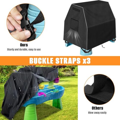 Kovshuiwe Kids Water Table Cover Fit Step2 Rain Showers Splash Pond Water Table, 420D Waterproof Dust Proof Anti-UV Outdoor Toys Cover-Cover only in Kuwait