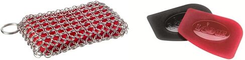 Lodge SCRAPERPK Durable Pan Scrapers, Red and Black, 2 Count (Pack of 1) in Saudi Arabia