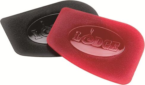 Lodge SCRAPERPK Durable Pan Scrapers, Red and Black, 2 Count (Pack of 1) in Saudi Arabia