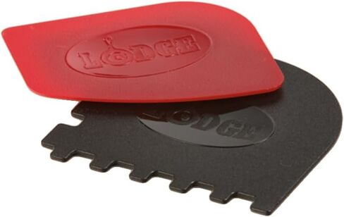 Lodge SCRAPERPK Durable Pan Scrapers, Red and Black, 2 Count (Pack of 1) in Saudi Arabia