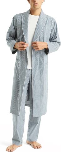 Nautica Mens Sustainably Crafted Striped Robe in Saudi Arabia