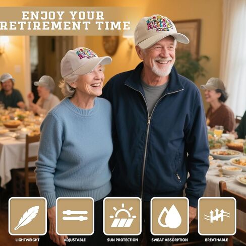 Retired 2025 Hat, Adjustable Cotton Breathable Embroidered Baseball Cap, Retirement Gifts for Men Woman in Saudi Arabia