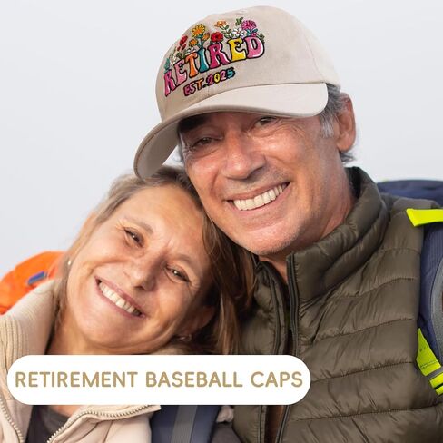 Retired 2025 Hat, Adjustable Cotton Breathable Embroidered Baseball Cap, Retirement Gifts for Men Woman in Saudi Arabia