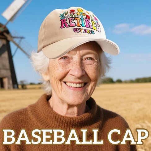 Retired 2025 Hat, Adjustable Cotton Breathable Embroidered Baseball Cap, Retirement Gifts for Men Woman in Saudi Arabia