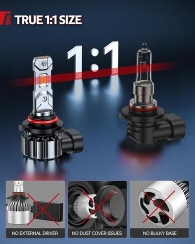 Torchbeam HB3/9005 Fog Lamp with 30,000LM, HB3 Bulb with 1:1 Mini Size Quick Install Plug and Play, 60000 Hours lifespan, Canbus Ready, Pack of 2 in Saudi Arabia