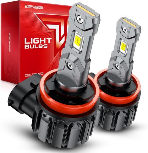 Torchbeam HB3/9005 Fog Lamp with 30,000LM, HB3 Bulb with 1:1 Mini Size Quick Install Plug and Play, 60000 Hours lifespan, Canbus Ready, Pack of 2 in Saudi Arabia