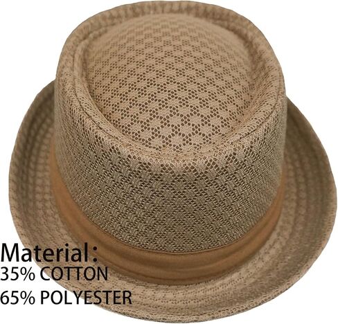 Summer Mesh Fedora Hat Beach Party Costume Boater Pork Pie Cap Classic Short Brim Straw Flat Sun Hats for Men Women in Saudi Arabia