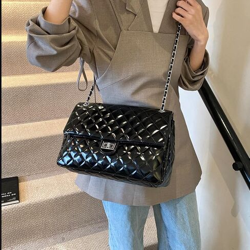 Eslcorri Crossbody المحافظ للنساء كيس كتف كتف متوسطة سلسلة محفظة عصرية لسيدات اليدين بوترات الجيب الجلدية in Kuwait