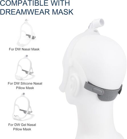 2 Pack Replacement Headgear Strap for DreamWear Nasal Pillow Mask,High Elastic Soft Headgear with Arm for DreamWear Respironics Headgear Breathable and Adjustable Headband Strap in Saudi Arabia