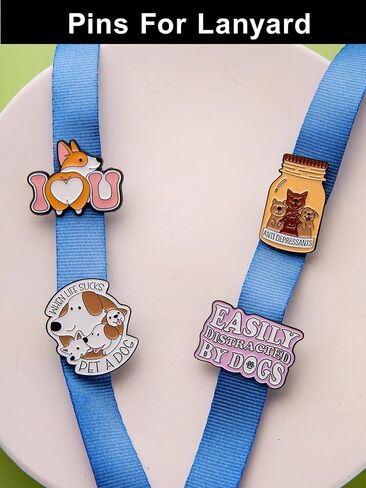 Dog Enamel Pins Set – Cute & Funny Pins for Backpacks, Jackets, Hats, Gifts – Collectible Metal Lapel Pins for Pet Owners & Animal Enthusiasts – 12-Pack in Kuwait