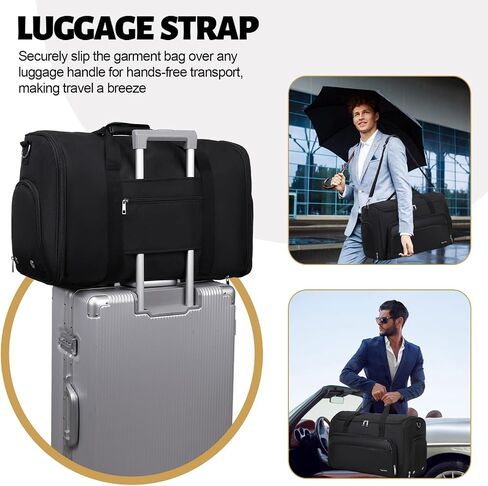 Garment Duffle Bags for Travel, Convertible Garment Bag for Men Women, Carry On Duffle Bag Backpack with Shoe Compartment & Toiletry Bag, 4 in 1 Hanging Suitcase Suit Travel Bags (Pink) in Saudi Arabia