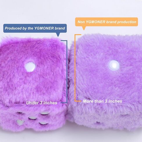 ygmoner pink dice fuzzy for الخلفية مرآة الرؤية الخلفية ، زوج من 2.75 بوصة الزهر الرجعية معلق الحلي السيارة الداخلية مرآة الظهر إكسسوارات مرآة (أخضر) in Kuwait