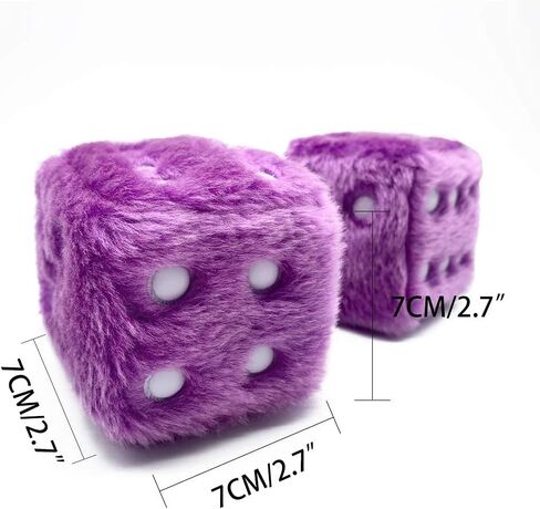 ygmoner pink dice fuzzy for الخلفية مرآة الرؤية الخلفية ، زوج من 2.75 بوصة الزهر الرجعية معلق الحلي السيارة الداخلية مرآة الظهر إكسسوارات مرآة (أخضر) in Kuwait