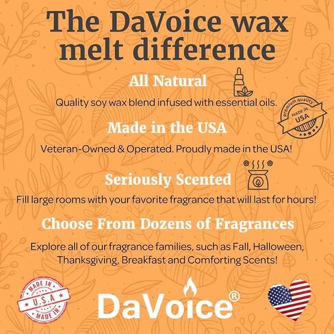 Fall Cinnamon Roll Wax Melts – USA Made Soy Candle Melts, Strong Scented, Long Lasting Bakery Food Wax Cubes for Warmers (2.2 oz) in Kuwait