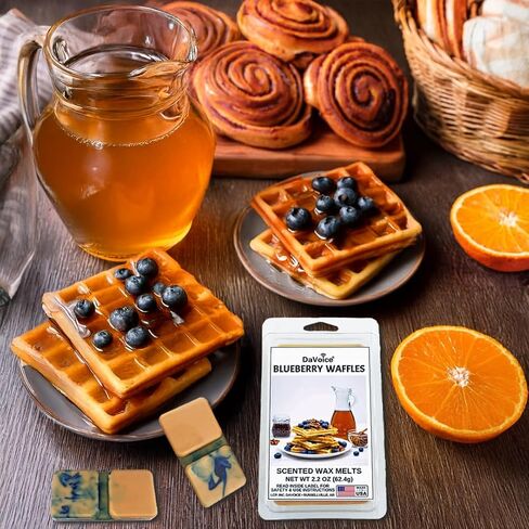 Fall Cinnamon Roll Wax Melts – USA Made Soy Candle Melts, Strong Scented, Long Lasting Bakery Food Wax Cubes for Warmers (2.2 oz) in Kuwait