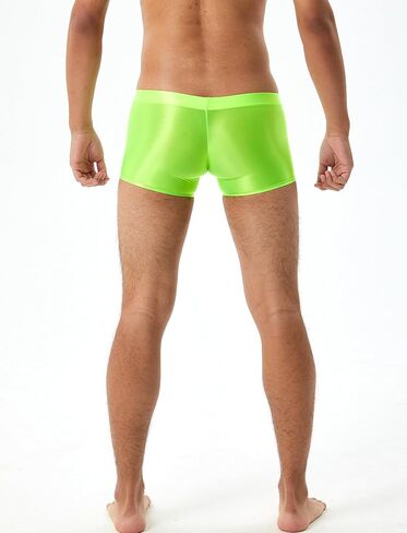 Panegy Men’s Silky Glossy Stretchy Boxers Low Rise Sexy Translucent Underwear S-XL in Saudi Arabia