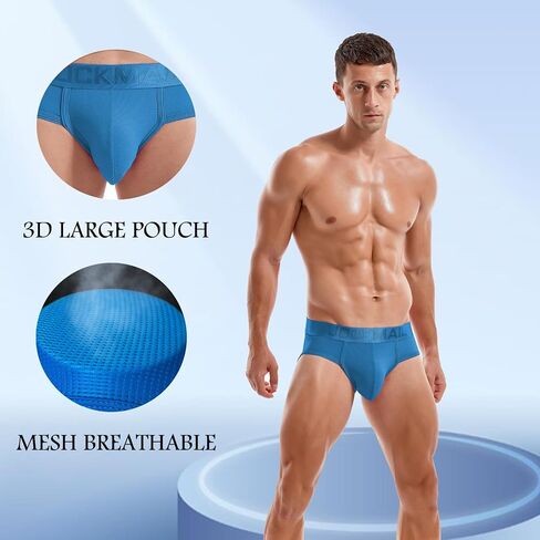JOCKMAIL 3PCS/Pack Men Underwear Briefs Athletic Underwear Briefs Mens Breathable Briefs for Sport Gym in Saudi Arabia