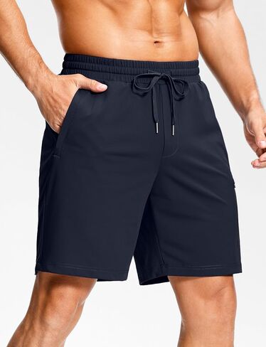 Men's Workout Shorts with Zipper Pockets 7" Quick Dry Lightweight Gym Athletic Running Shorts for Men in Saudi Arabia