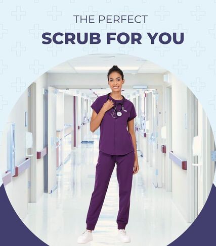 MIKAL Super Soft Bottom Scrub for Women SEMI-Slim FIT W/ 4 Pockets, Four-Way Stretch Anti-Wrinkle Medical/Health Care Uniform in Saudi Arabia
