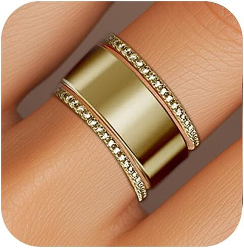 2-Pack 14K Gold Plated Stacking Rings for Oura Ring Gen 4/Gen 3, Cubic Zirconia Twisted Rope Eternity Band for Women in Kuwait
