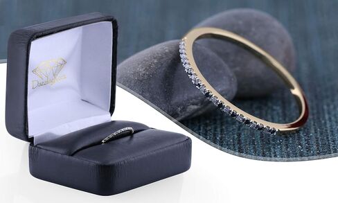 Dazzlingrock Collection 0.09 Carat (ctw) Round Black & White Alternate Diamond Dainty Stackable Wedding Band for Women in Gold in Saudi Arabia