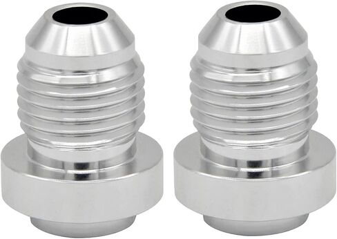 YSIL 2PCS 4AN Male Flare Weld on Bung Fitting Hose Adapter Aluminum Alloy in Saudi Arabia