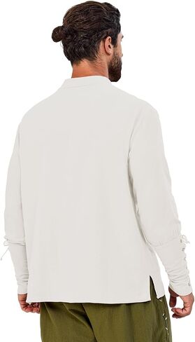 زي القراصنة القمصان ، قمم طويلة الأكمام الفايكينج Cosplay Renaissance Thirts Medising Thirts Thirts القوطية القوطية in Kuwait