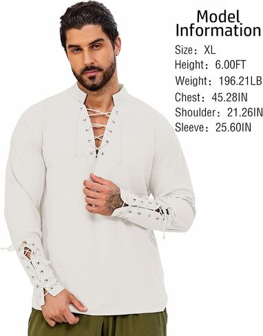 زي القراصنة القمصان ، قمم طويلة الأكمام الفايكينج Cosplay Renaissance Thirts Medising Thirts Thirts القوطية القوطية in Kuwait