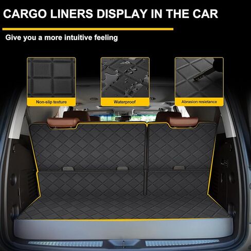 حصيرة بطانة البضائع ومسند الظهر لعام 2015-2020 شيفروليه تاهو/GMC Yukon (ليس من أجل XL) - بطانة جذع الجلود المخصصة - جميع الحصير البضائع في Chevy Tahoe/GMC Yukon 2015-2020 in Kuwait