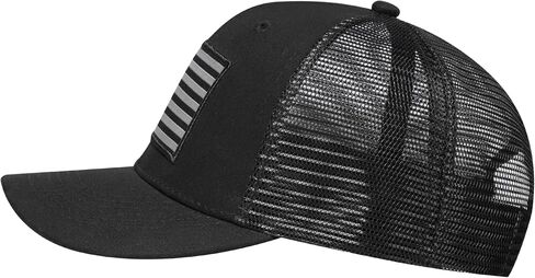 American Flag Trucker Hat, Patriotic Baseball Cap for Men & Women, Breathable Mesh Adjustable Snapback, USA Flag Patch in Saudi Arabia