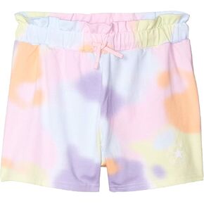 Converse Girl's Chuck Patch Paper Bag Shorts (Big Kids) Pastel Blur XL (16 Big Kid) 2.5