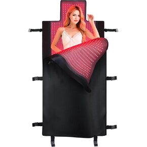 2025 Upgraded Triple-Mode Red Light Therapy Mat for Full Body Pain Relief, 73.0" x 33.4" Whole Body Coverage with 2570 Dual-Wave (660nm & 850nm) LEDs, Premium Leather, Multi-Mode Customization(Black)