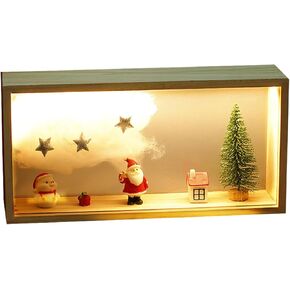 Shadow Box Frame Display Case with Led Light, Wooden Dried Flower Frame, 3D Picture Frame, Shadow Box Display Case Box for Memorabilia, Baby Items, Crafts, Tickets and Photos