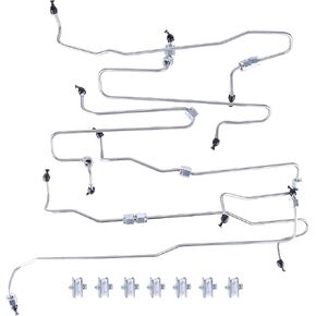 6PCS Steel 3406 Diesel Engine Fuel Injection Lines Kit with Clamps, Replaces 1917941-1917946, Compatible with CAT 3406, 3406B, 3406C, 980G, 980F, D8R, D8N, 826C, D400E Engines