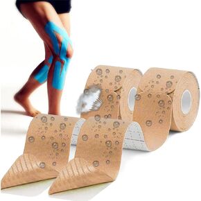 3 لفات 2 بوصة × 16 قدم شريط حركي قابل للتنفس مضاد للحساسية شريط رياضي مرن لمعصمي الكاحل والركبتين مرن للجري والتنس والسباحة وكرة القدم والأنشطة الرياضية شريط لتخفيف آلام العضلات باللون الأسود in Kuwait