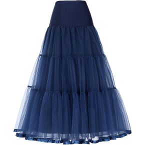 1950s A-Line Long Ankle Length Petticoats Skirts Wedding Half Slips Crinoline Underskirt Vintage Skirt