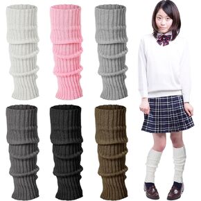 sintege 6 أزواج من كاواي الساق المتدفقة اليابانية على الطراز الياباني جوارب فضفاضة تدفئة الساق للفتيات نساء مدرسة لوليتا in Kuwait