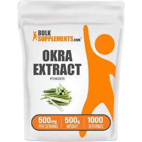 BulkSupplements.com Okra Extract Powder - Digestion Supplement - Bowel Movement Supplements (250 Grams - 8.8 oz)