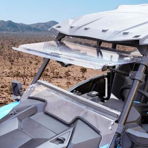 A & UTV PRO 3-IN-1 Adjustable Folding Flip Windshield for 2019-2023 Polaris RZR 1000 XP/XP 4 1000 Accessories, Can be Set to Open, Vented, or Fully Closed, 250X Stronger than Glass