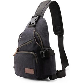 XINCADA Sling Bag for Men Canvas Man Purse Crossbody Small Messenger Bag Sling Backpack Shoulder Bags Travel Chest Pack Bags