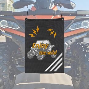 حقبة UTV ATV ATV Trash Bag شنقا أنماط تصميم خاصة على الطريق SXS ، RZR ، متوافقة مع Can-AM ، CFMOTO ، Teryx ، Kawasaki ، عربة الغولف ، علبة القوارب القطط القطبية القطب الشمالي ، إكسسوارات جنبًا إلى جنب