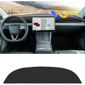 Tesla Model 3 Highland Accessories Dashboard Cover, Dash Cover for Tesla Model 3 2024 2025, Interior Tesla Accessories, Silicone Back Non-Slip (Black)