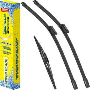 GSPSCN 3 Wipers For Chevrolet Tahoe Suburban 2023-2021 /Cadillac Escalade 2024-2021 /GMC Yukon XL 2024-2021，Original Equipment Windshield Wiper Blades Set 22"+22"+13" (Set of 3)